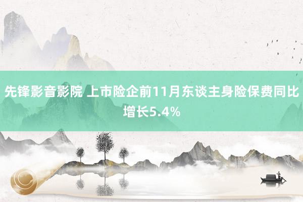 先锋影音影院 上市险企前11月东谈主身险保费同比增长5.4%