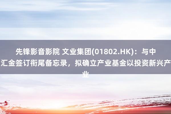 先锋影音影院 文业集团(01802.HK)：与中投汇金签订衔尾备忘录，拟确立产业基金以投资新兴产业