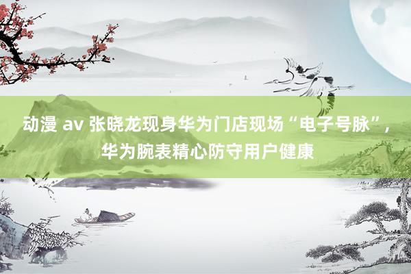 动漫 av 张晓龙现身华为门店现场“电子号脉”， 华为腕表精心防守用户健康