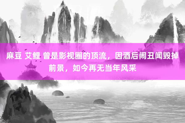 麻豆 艾鲤 曾是影视圈的顶流，因酒后闹丑闻毁掉前景，如今再无当年风采